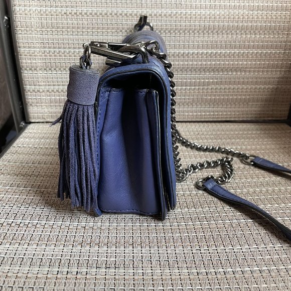 Rebecca Mincoff Cheron Quilted Love Suede Crossbody - Picture 6 of 7